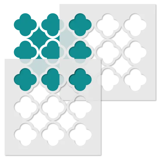 Large Quatrefoil Wall Stencil | 3641 by Designer Stencils | Pattern Stencils | {3}