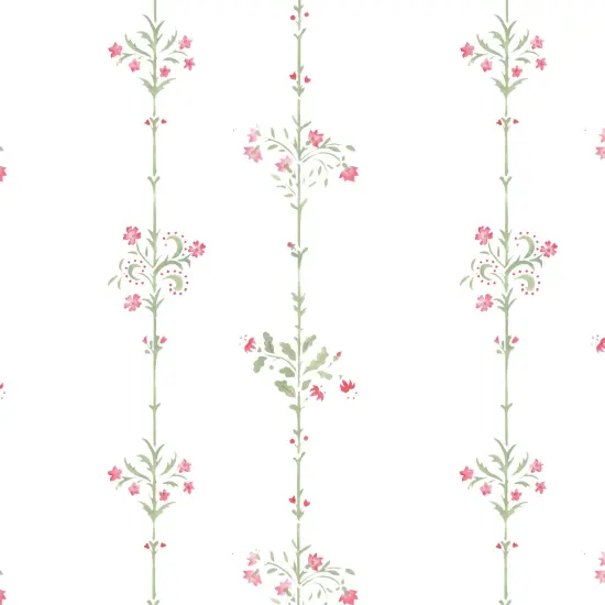 Floral Stripe Wallpaper Wall Stencil | 3231 by Designer Stencils | Floral Stencils | Reusable Art Craft Stencils for Painting on Walls, Canvas, Wood | Reusable Plastic Paint Stencil for Home Makeover | Easy to Use & Clean Art Stencil {5}