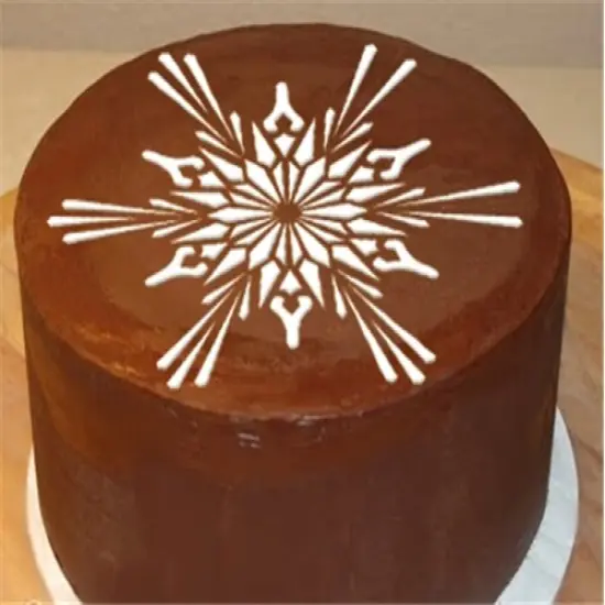 Large Crystal Snowflakes Cake Stencil #2 | C743 by Designer Stencils | Cake Decorating Tools | {3}