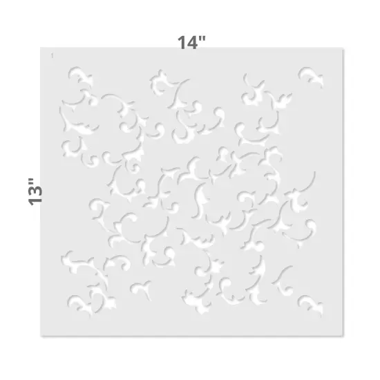 Scroll Wallpaper Wall Stencil | 3303 by Designer Stencils | Pattern Stencils | Reusable Stencils for Painting | Safe & Reusable Template for Wall Decor | Try This Stencil Instead of a Wallpaper | Easy to Use & Clean Art Stencil Pattern {3}