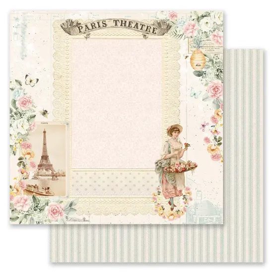 Miel Collection 12x12 Sheet - Parisienne - 12x12 in, w foil details (10 SHEETS) {1}