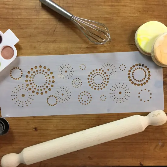 Starburst Cake Stencil Side | C753 by Designer Stencils | Cake Decorating Tools | Baking Stencils for Royal Icing, Airbrush, Dusting Powder | Reusable Plastic Food Grade Stencil for Cakes | Easy to Use & Clean Cake Stencil {3}