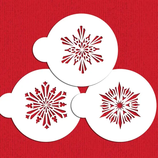 Small Crystal Snowflakes Cookie Stencil #3 | C748 by Designer Stencils | Cookie Decorating Tools | Baking Stencils for Royal Icing, Airbrush, Dusting Powder | Reusable Plastic Food Grade Stencil for Cookie | Easy to Use & Clean Cookie Stencil {2}