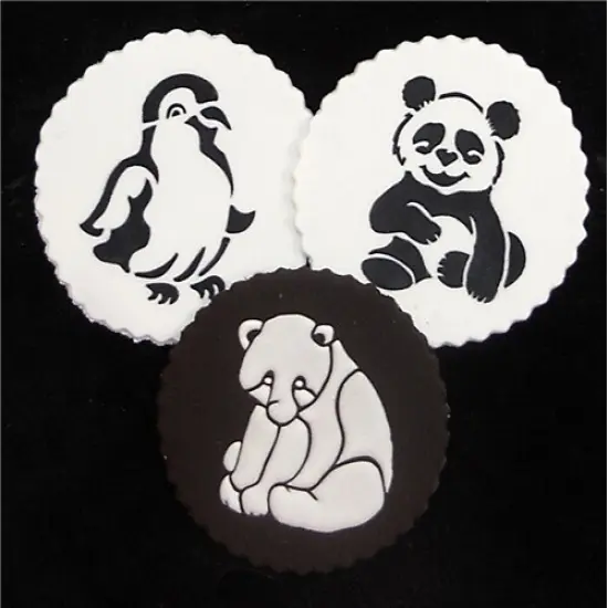 Penguin, Panda and Polar Bear Cookie Set | C783 by Designer Stencils | Cookie Decorating Tools | {2}