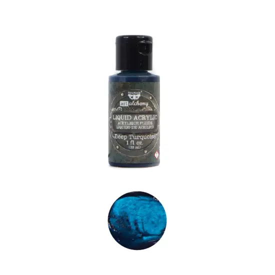 Prima Marketing Inc Art Alchemy-Liquid Acrylic Deep Turquoise 1Fl.Oz (30Ml) 655350967307 {1}