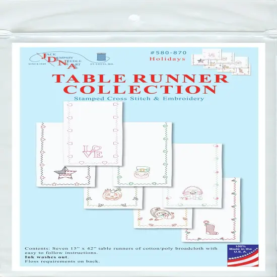 Jack Dempsey Stamped Table Runner/Scarf Collection 15"X42"-Holidays {1}