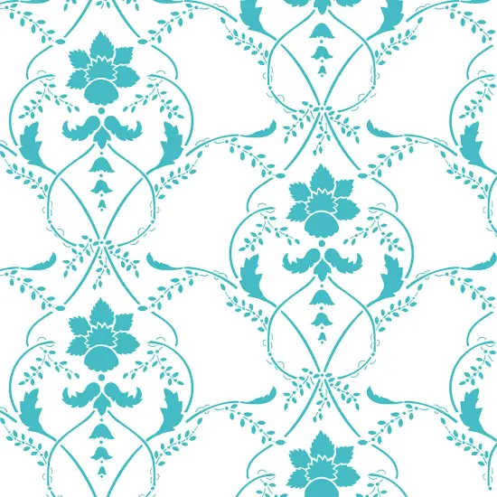 Scroll Wallpaper Wall Stencil | 3441 by Designer Stencils | Reusable Stencils for Painting | {1}