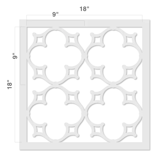 8-Inch Parisian Fretwork All Over Wall Stencil | 3713B by Designer Stencils | Pattern Stencils | Reusable Stencils for Painting | Safe & Reusable Template for Wall Decor | Try This Stencil Instead of a Wallpaper | Easy to Use & Clean {3}