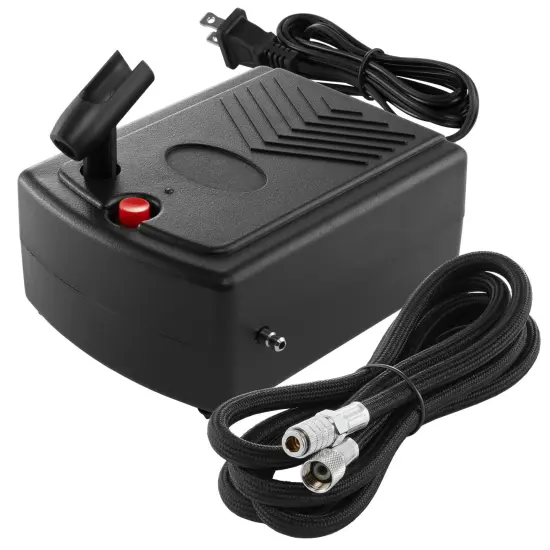 PointZero Airbrush Cake Decorating Kit - Professional Airbrush, Portable Compressor Bundle with 4 Chefmaster Colors {2}