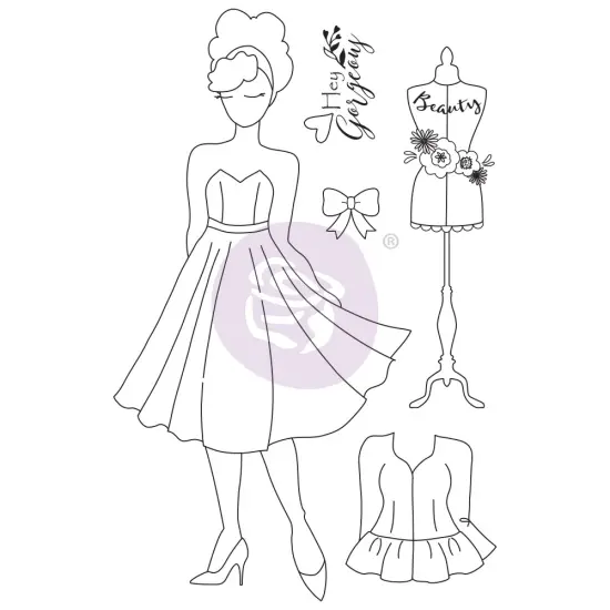 Prima Marketing Inc Jn Doll Stamps - Kelly - 5.75"x8", 5 Pcs 655350913014 {1}