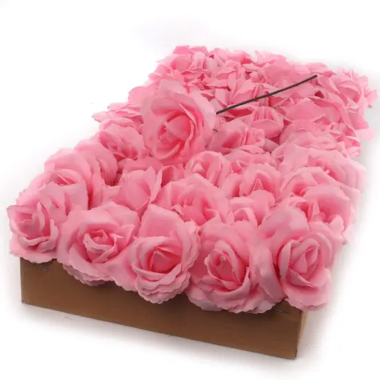 50-Pack: Pretty Pink Rose Picks, 8" Stems, 3" Wide, Floral Home by Artificial Flowers {1}