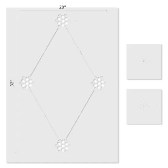 Winterthur Empire Diamond Wallpaper Wall Stencil | W033 by Designer Stencils | Reusable Stencils for Painting | {3}