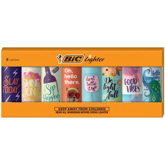 BIC Special Edition Lighter, Various Designs, 8-Count Pack {1}