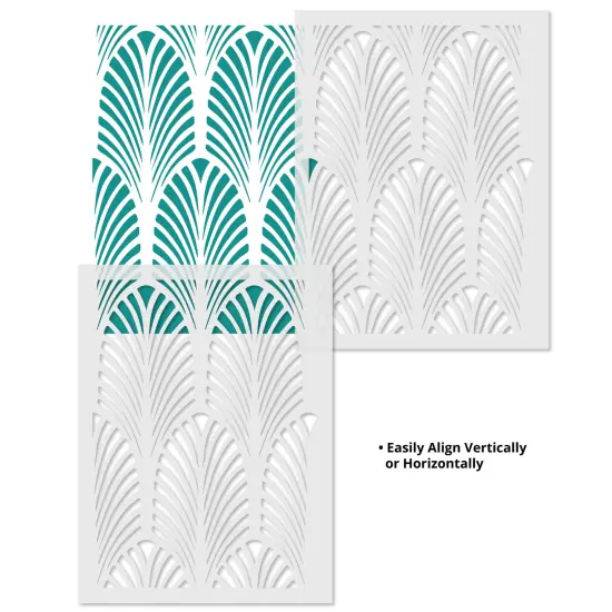 Great Gatsby Art Deco Fan Wall Stencil | 3711 by Designer Stencils | Reusable Stencils for Painting | {4}