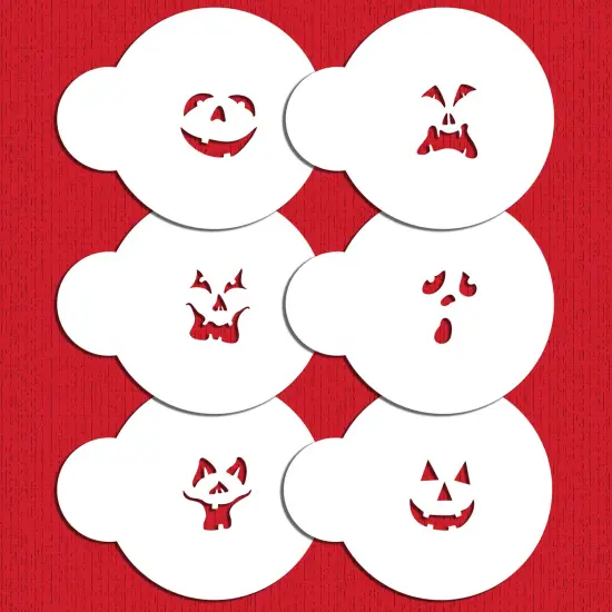 Mini Jack-o-Lantern Faces Cookie Stencil Set | C742 by Designer Stencils | Cookie Decorating Tools | {1}