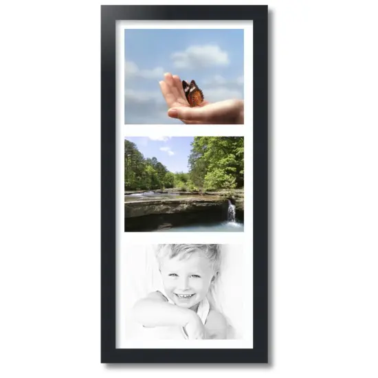 ArtToFrames Collage Photo Picture Frame with 3 - 8x10 inch Openings, Framed in Black with Over 62 Mat Color Options and Plexi Glass (CSM-3926-2156) {7}