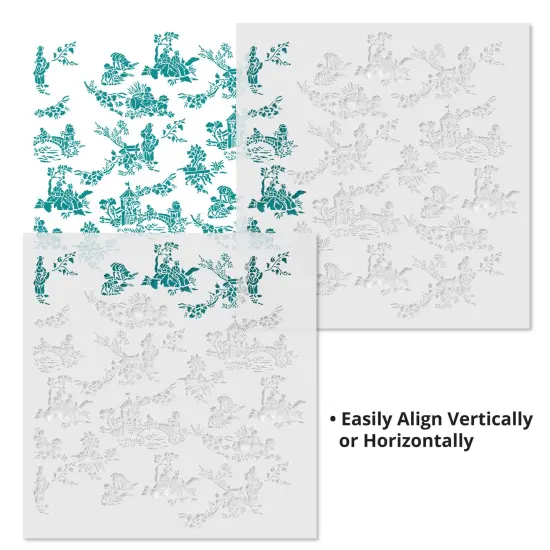 Toile Wallpaper Wall Stencil | 3545 by Designer Stencils | Pattern Stencils | {5}
