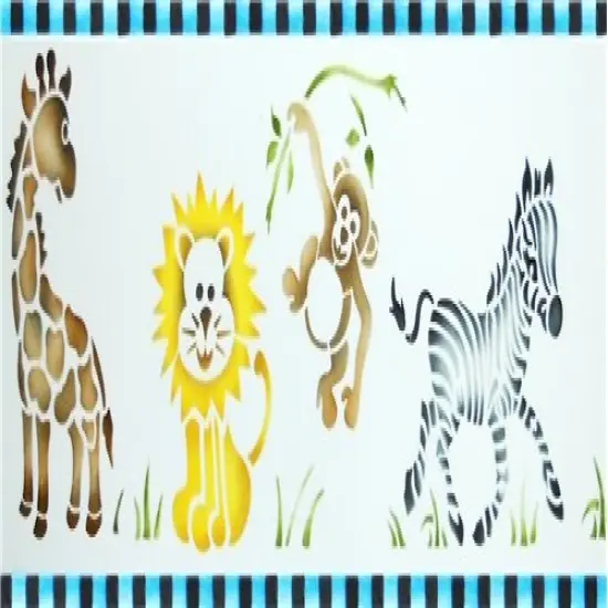 Jungle Animals Cake Stencil Side | C781 by Designer Stencils | Cake Decorating Tools | {2}