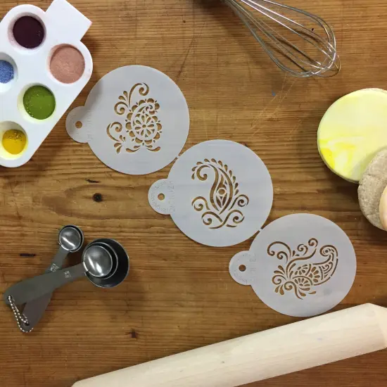 Silk Paisley Cookie Stencil Set | C802 by Designer Stencils | Cookie Decorating Tools | {3}