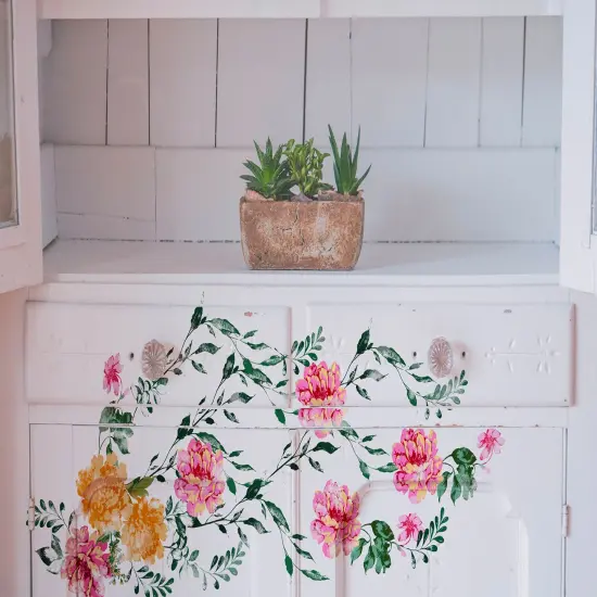 Redesign Decor Clear-Cling Stamps - Sweet Blossoms 12"x12" {2}