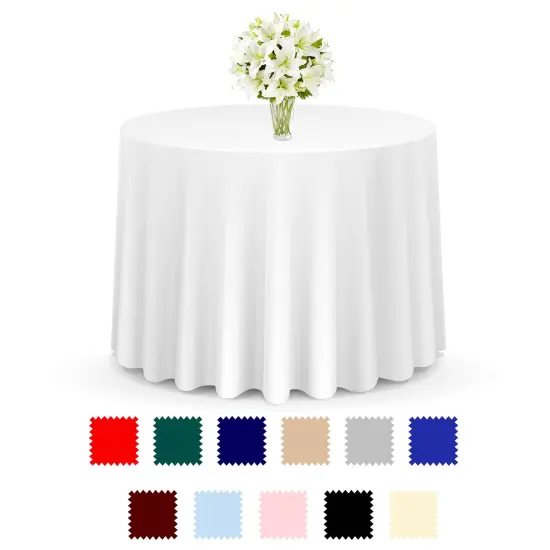 Lann's Linens - 20 Premium Round Tablecloths for Wedding / Banquet / Restaurant - Polyester Fabric Table Cloths {7}