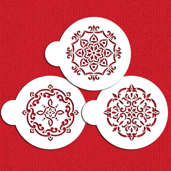 Venetian Prints Cookie Stencil Set | C830 by Designer Stencils | Cookie Decorating Tools | Baking Stencils for Royal Icing, Airbrush, Dusting Powder | Reusable Plastic Food Grade Stencil for Cookies | Easy to Use & Clean Cookie Stencil {4}
