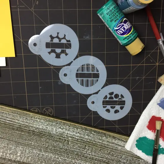 Mini Polka Dots and Stripes Cookie & Cupcake Stencil | C794 by Designer Stencils | Cookie Decorating Tools | {4}