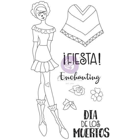 Prima Marketing Inc Julie N Doll Stamp - Maria - 8 Pcs 655350913526 {1}