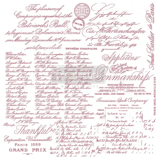 Redesign Decor Clear-Cling Stamps - Handwritten Note 12"x12" {1}