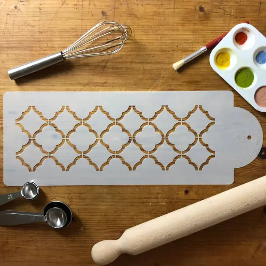 Quatrefoil Outline Cake Stencil | C718 by Designer Stencils | Cake Decorating Tools | {5}