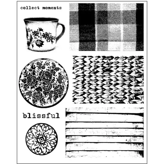 Prima Marketing Inc 6x7.5 Cling Stamp-Tea On The D 655350962043 {1}