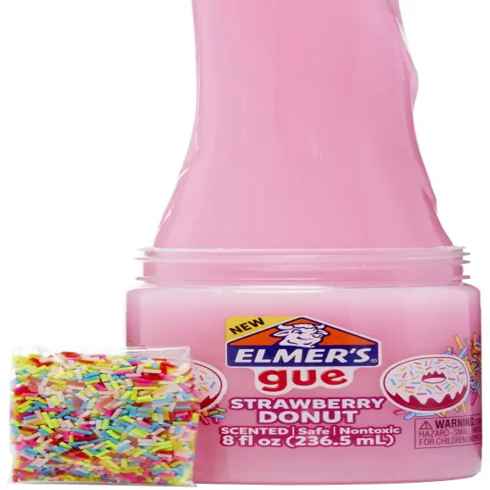 Elmer's Gue Pre-Made Slime 8oz W/Mix-Ins-Strawberry Donut {3}