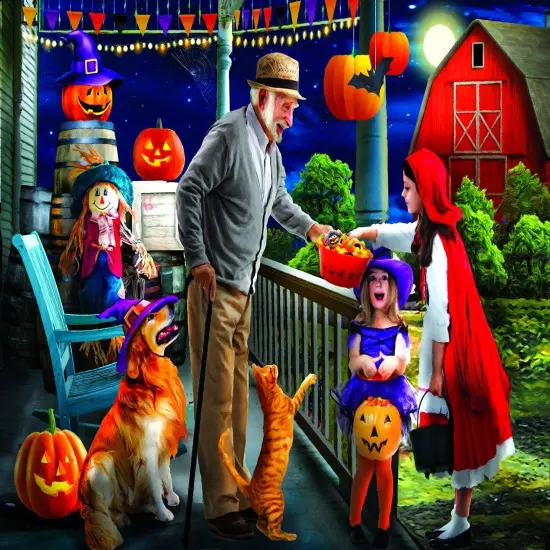 Sunsout Halloween at Grandpa's 500 pc Halloween Jigsaw Puzzle 28917 {1}