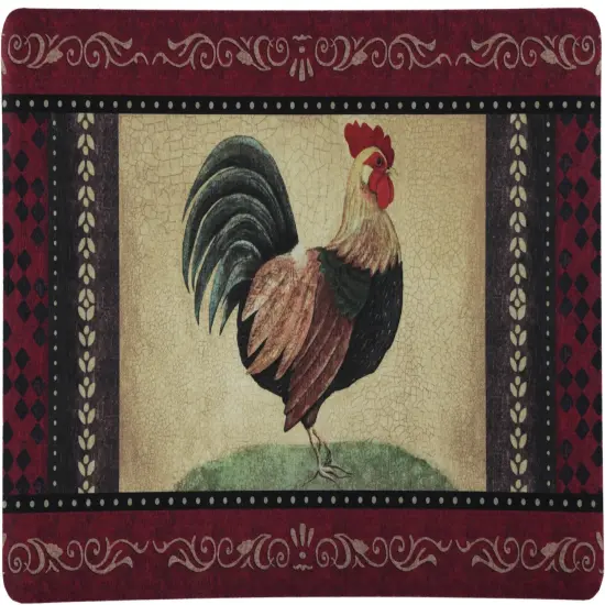 2-Pack Premium Comfort Kitchen Mats (Vintage Rooster) {1}