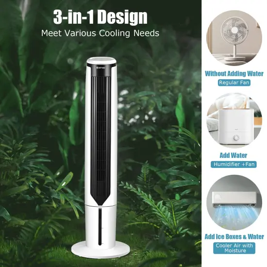 Costway 41'' Evaporative Air Cooler Quiet Cooling Oscillating Fan with Remote Control {3}