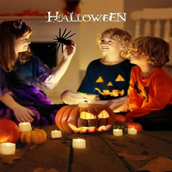 12Pcs Flickering Flameless Candle Battery Operated, 200+Hours Fake Electric LED Candles Tea Lights for Votive, Centerpiece Table Decorations {6}