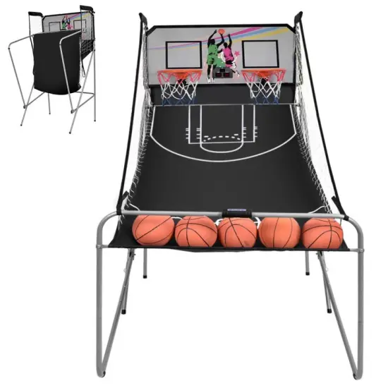 Indoor Double Electronic Basketball Game with 4 Balls {6}