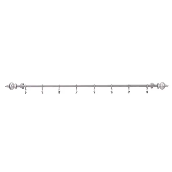 HerrschnersSilver Finial Rod with Clips Hanger Multi {1}