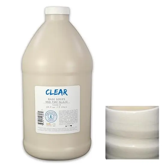 Penguin Pottery - 1/2 Gallon Mid Fire Clear Glaze - Cone 5-6 for Mid Fire Clay, High Fire Clay - Ceramic Glaze Pottery (1/2 Gallon | 64 oz | 1.9 L) {1}