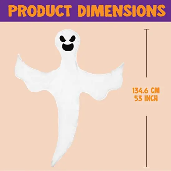 JOYIN 53” Halloween Bendable Tree Wrap Ghost Decoration for Halloween Outdoor, Lawn Decor, Tree, Pilar Decorations, Ghost Party Supplies {5}