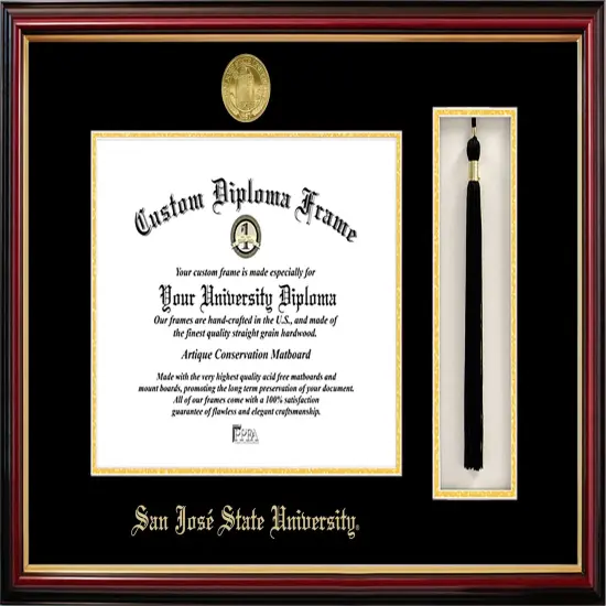 San Jose State University 11w x 8.5h Tassel Box and Diploma Frame {1}