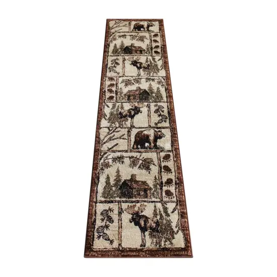 Masada Rugs Cabin Style Area Rug - Design L362 {1}