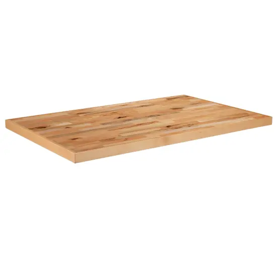 Emma and Oliver Rectangle Butcher Block Style Table Top - Restaurant Table Top Natural {1}
