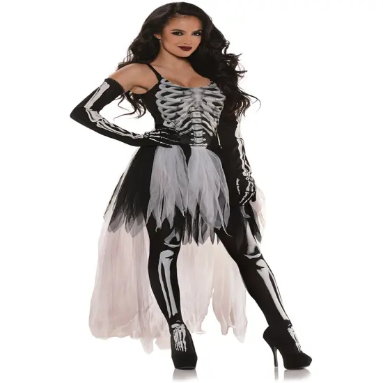 Women's Ghostly Skeleton Bride Costume {1}