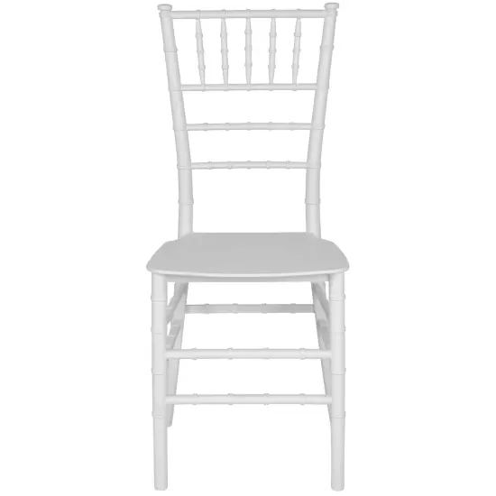 Emma and Oliver Resin Stacking Dining Chiavari Chair White {3}