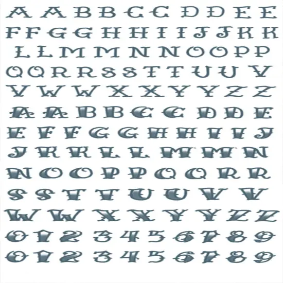 Traditional Alphabet Hand Knuckle Finger Tattoos Costume Accessory {2}