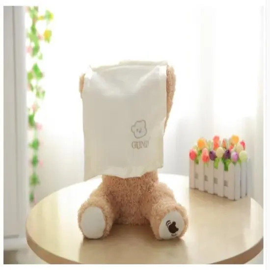 Smilegive Cute Scarf Little Bear of Hide and Seek - Interactive Plush Toy {2}