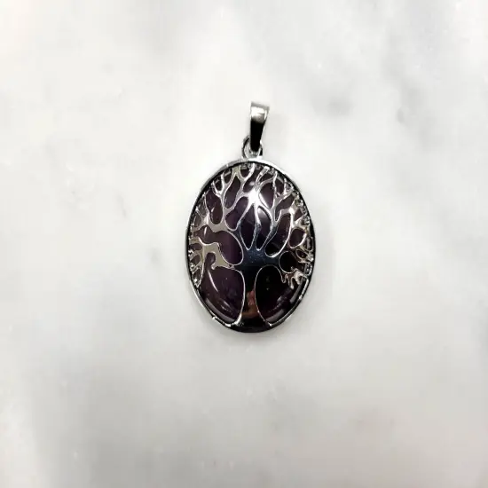 Amethyst Tree of Life Pendant {3}
