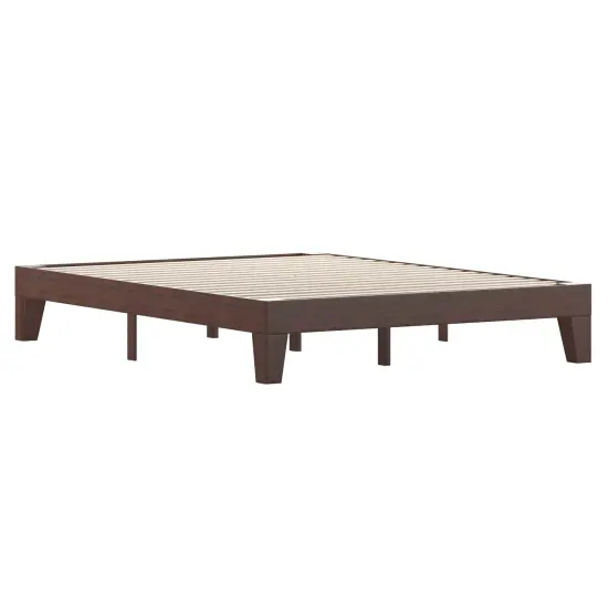 Merrick Lane Eduardo Platform Bed Frame, Solid Wood Platform Bed Frame With Slatted Support, No Box Spring Needed {6}
