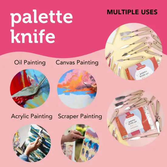 Incraftables Stainless Steel Palette Knife Set (11pcs). Art Palette Knife for Acrylic Painting. Best Palette Knives for Cake Decorating & DIY Crafts. Paint Spatula for Beginner, Pros, Kids & Adults {4}